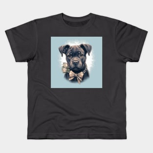 Staffy Puppy Rose Kids T-Shirt